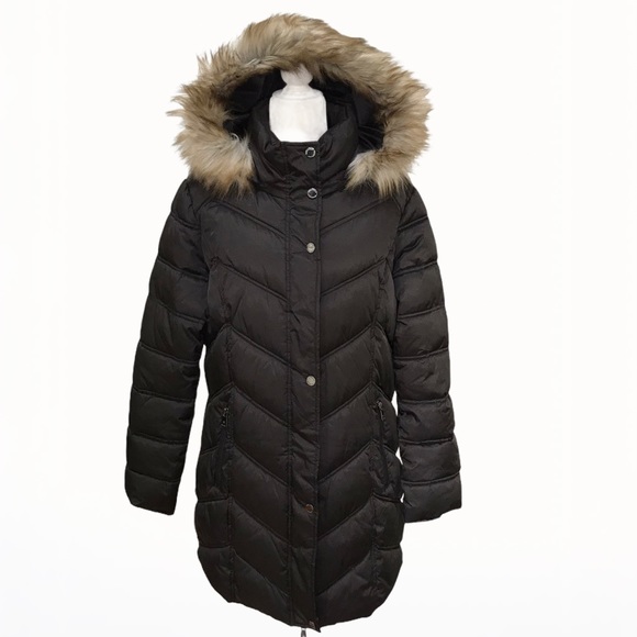 Kenneth Cole Faux Fur Puffer Hooded Parka/Coat - L - Picture 13 of 17